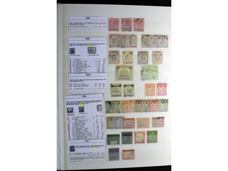 1867/1957, sehr schöne ungebrauchte und gestempelte Sammlung mit vielen besseren Werten, dabei u.a. Strait Settlements Mi.-Nr