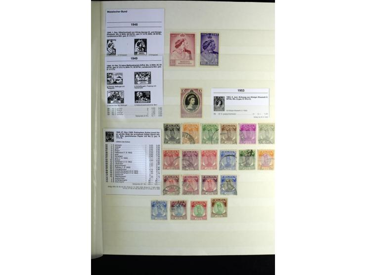 1867/1957, sehr schöne ungebrauchte und gestempelte Sammlung mit vielen besseren Werten, dabei u.a. Strait Settlements Mi.-Nr