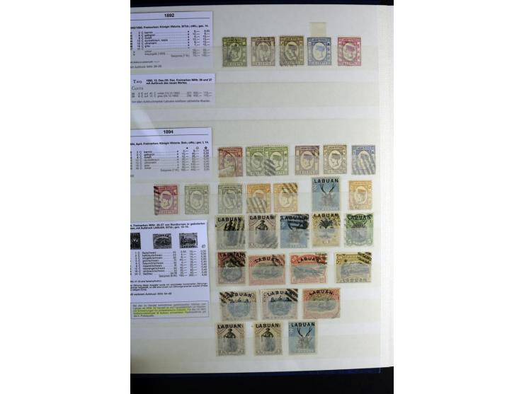 1867/1957, sehr schöne ungebrauchte und gestempelte Sammlung mit vielen besseren Werten, dabei u.a. Strait Settlements Mi.-Nr