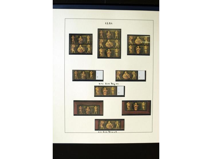 1962/2011, vierbändige postfrische Sammlung, dabei Einheiten, verschiedene Wasserzeichen, Kleinbogen, Zusammendrucke und Zwis