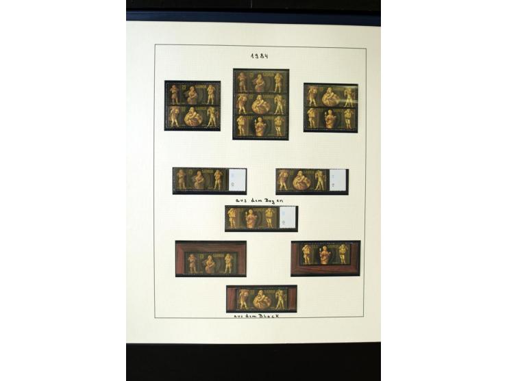1962/2011, vierbändige postfrische Sammlung, dabei Einheiten, verschiedene Wasserzeichen, Kleinbogen, Zusammendrucke und Zwis