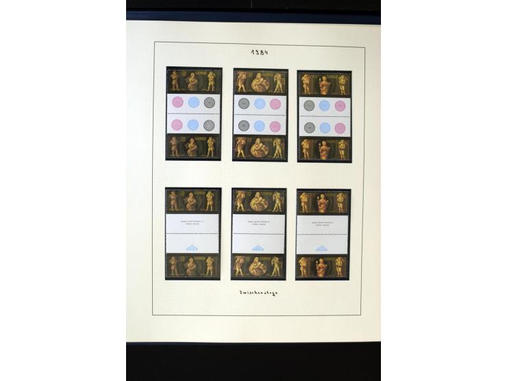 1962/2011, vierbändige postfrische Sammlung, dabei Einheiten, verschiedene Wasserzeichen, Kleinbogen, Zusammendrucke und Zwis