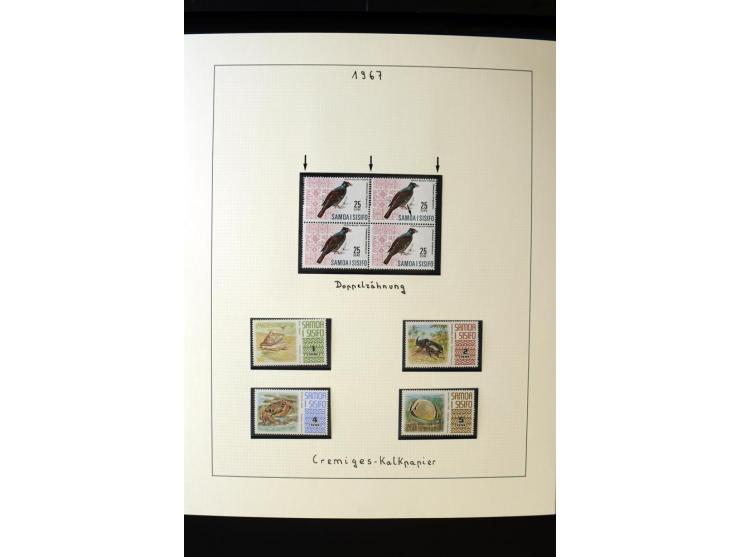 1962/2011, vierbändige postfrische Sammlung, dabei Einheiten, verschiedene Wasserzeichen, Kleinbogen, Zusammendrucke und Zwis