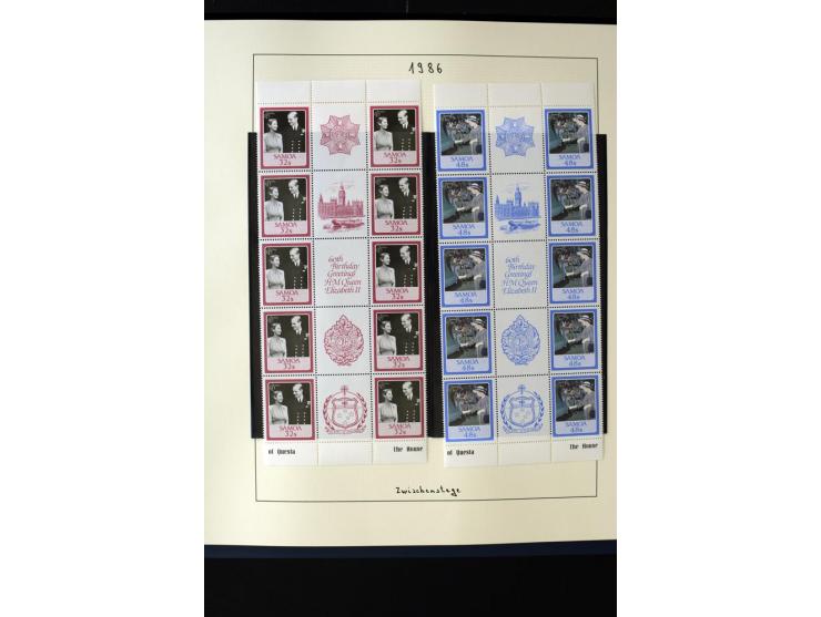 1962/2011, vierbändige postfrische Sammlung, dabei Einheiten, verschiedene Wasserzeichen, Kleinbogen, Zusammendrucke und Zwis