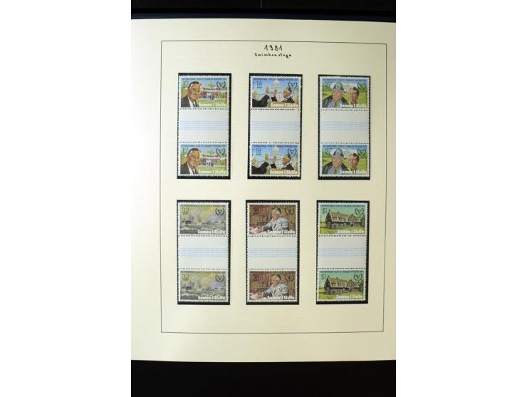 1962/2011, vierbändige postfrische Sammlung, dabei Einheiten, verschiedene Wasserzeichen, Kleinbogen, Zusammendrucke und Zwis