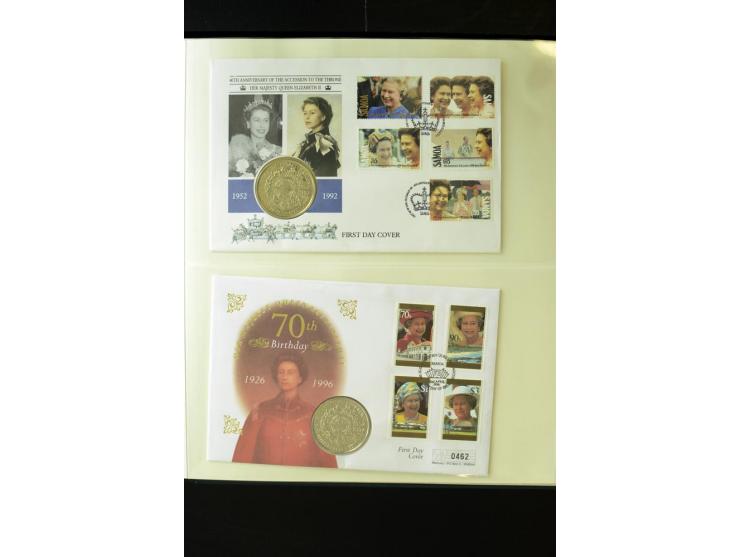 1970/97, 19 Numisbriefe, dabei Olympische Spiele 1992 mit Goldmünze (6,7g fein)