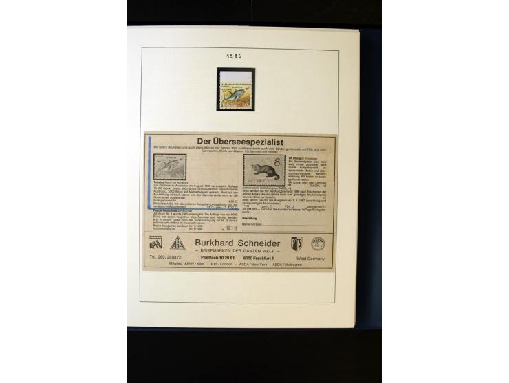 1948/2012, vorwiegend postfrische Sammlung, dabei Stempelmarken, Einheiten, Zusammendrucke, Zwischenstege, Souvenir-Zusammens