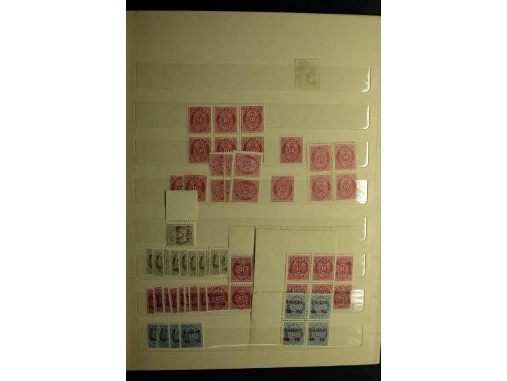 1896/1949, postfrischer Lagerbestand mit Dienst, oft in Einheiten, dabei Mi.-Nr.92(35), 102(21), 112(18), D43 (ca.130),etc, s