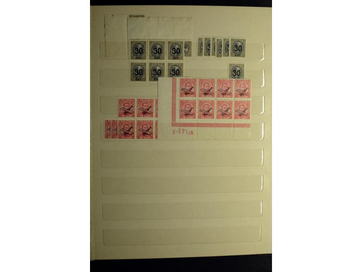 1896/1949, postfrischer Lagerbestand mit Dienst, oft in Einheiten, dabei Mi.-Nr.92(35), 102(21), 112(18), D43 (ca.130),etc, s