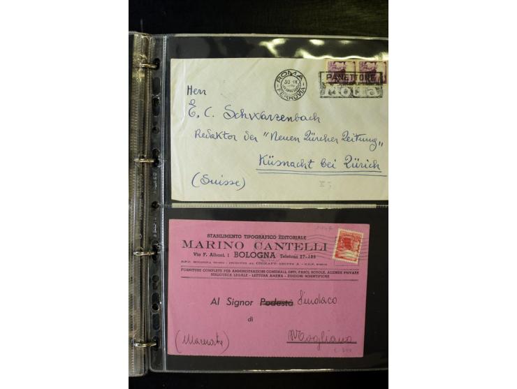 1800/1970 (ca.), rund 500 Briefe, Karten und Ganzsachen, dabei Reco, Zensur, Luftpost, Feldpost etc.