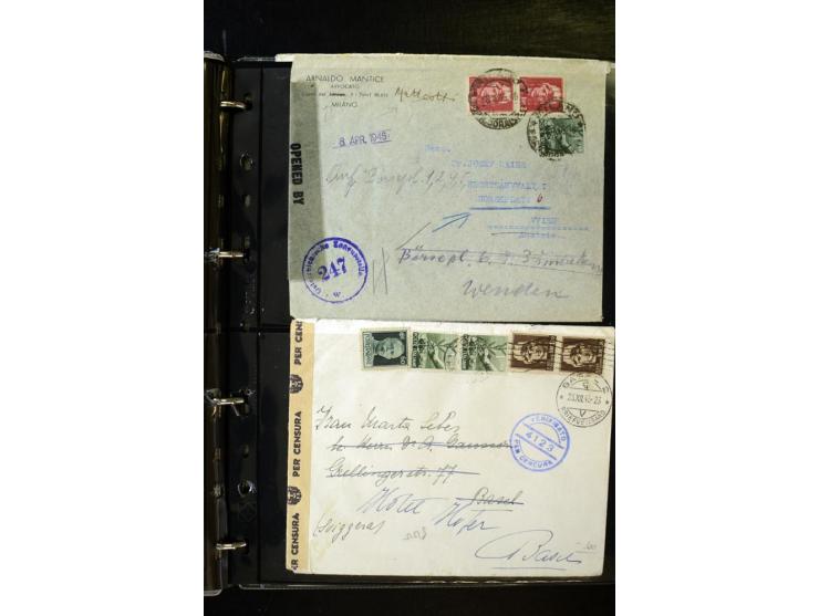 1800/1970 (ca.), rund 500 Briefe, Karten und Ganzsachen, dabei Reco, Zensur, Luftpost, Feldpost etc.