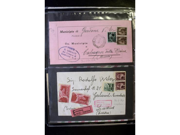 1800/1970 (ca.), rund 500 Briefe, Karten und Ganzsachen, dabei Reco, Zensur, Luftpost, Feldpost etc.