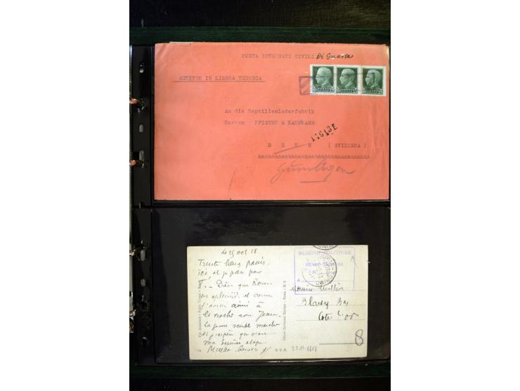 1800/1970 (ca.), rund 500 Briefe, Karten und Ganzsachen, dabei Reco, Zensur, Luftpost, Feldpost etc.