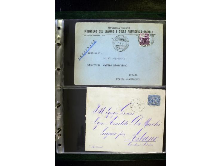 1800/1970 (ca.), rund 500 Briefe, Karten und Ganzsachen, dabei Reco, Zensur, Luftpost, Feldpost etc.