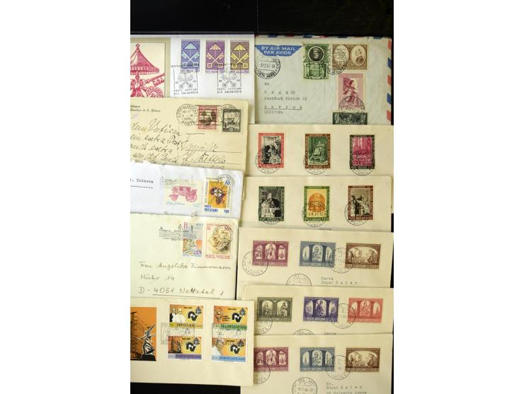 1876/1990 (ca.), interessanter Posten mit über 120 Briefen, Karten und Ganzsachen mit Schwerpunkt vor 1945, dabei viele Bild-