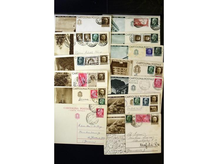 1876/1990 (ca.), interessanter Posten mit über 120 Briefen, Karten und Ganzsachen mit Schwerpunkt vor 1945, dabei viele Bild-