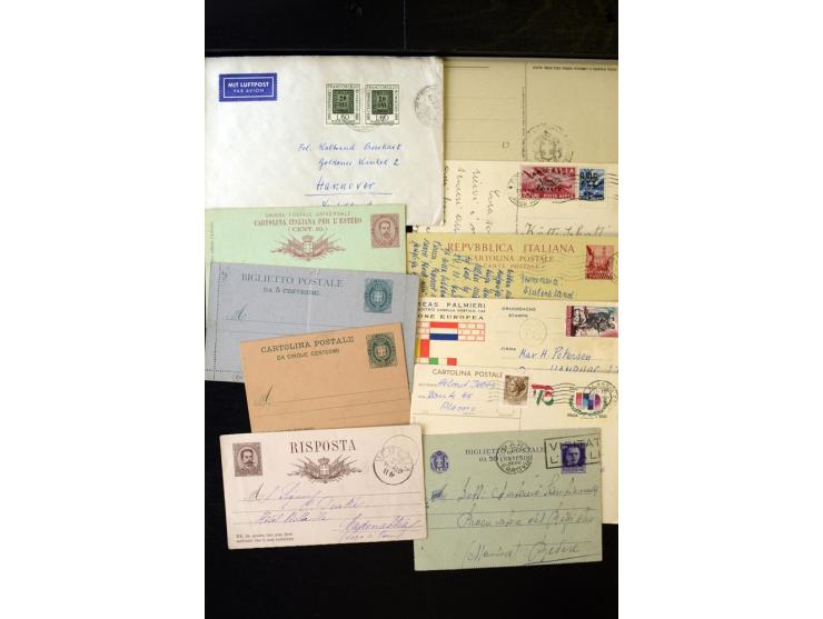 1876/1990 (ca.), interessanter Posten mit über 120 Briefen, Karten und Ganzsachen mit Schwerpunkt vor 1945, dabei viele Bild-