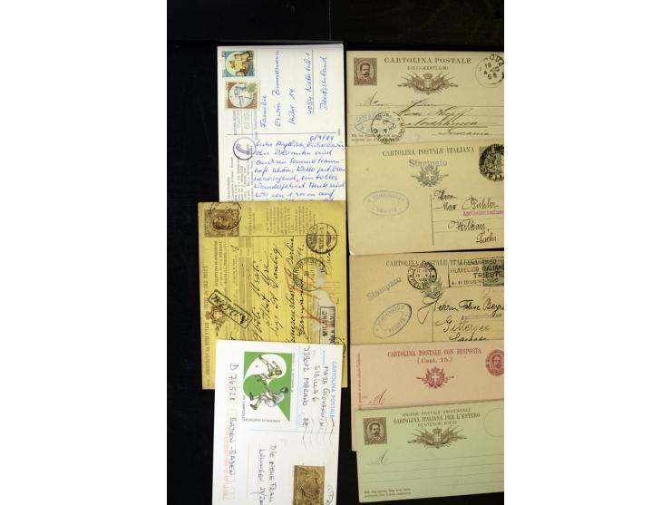 1876/1990 (ca.), interessanter Posten mit über 120 Briefen, Karten und Ganzsachen mit Schwerpunkt vor 1945, dabei viele Bild-