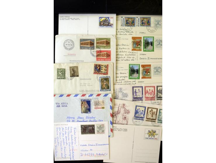 1876/1990 (ca.), interessanter Posten mit über 120 Briefen, Karten und Ganzsachen mit Schwerpunkt vor 1945, dabei viele Bild-