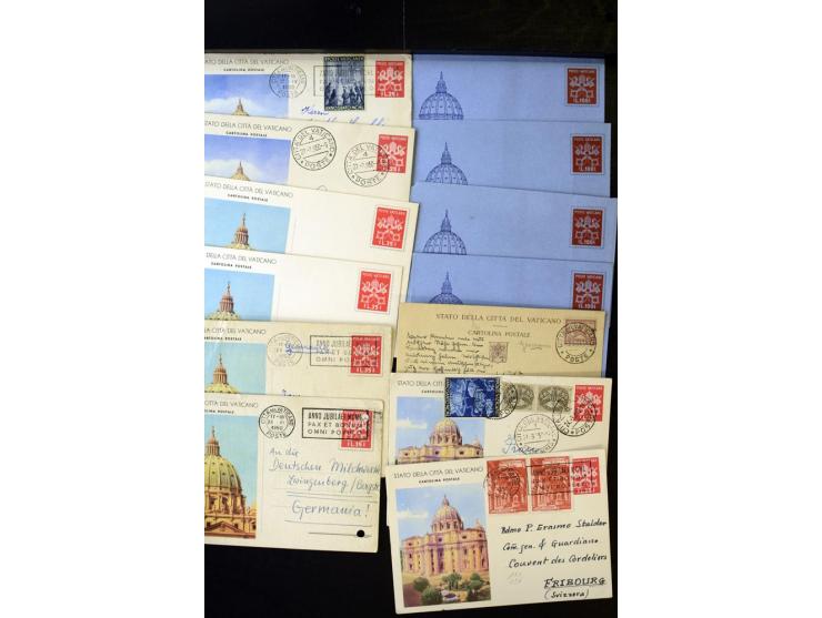 1876/1990 (ca.), interessanter Posten mit über 120 Briefen, Karten und Ganzsachen mit Schwerpunkt vor 1945, dabei viele Bild-
