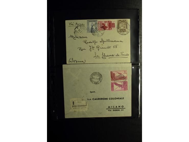 1913/41 (ca.), Partie Briefe, Karten und Ganzsachen, dabei Reco und Luftpost