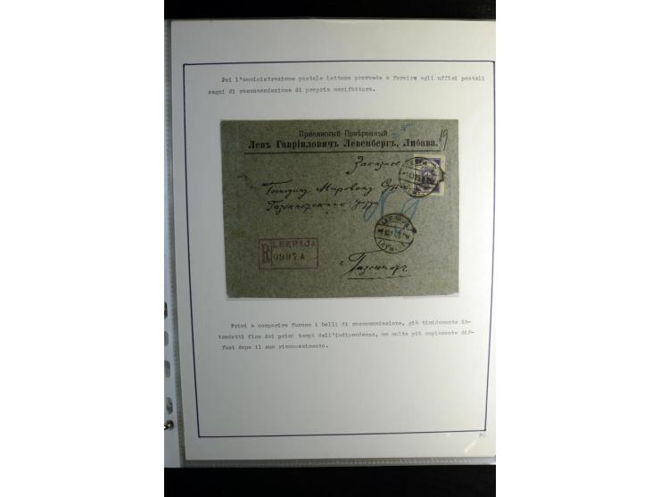 1893/1964, Sammlungen von rund 100 Reco-Briefen und Karten von der russischen über die lettische und deutsche bis zur sowjeti