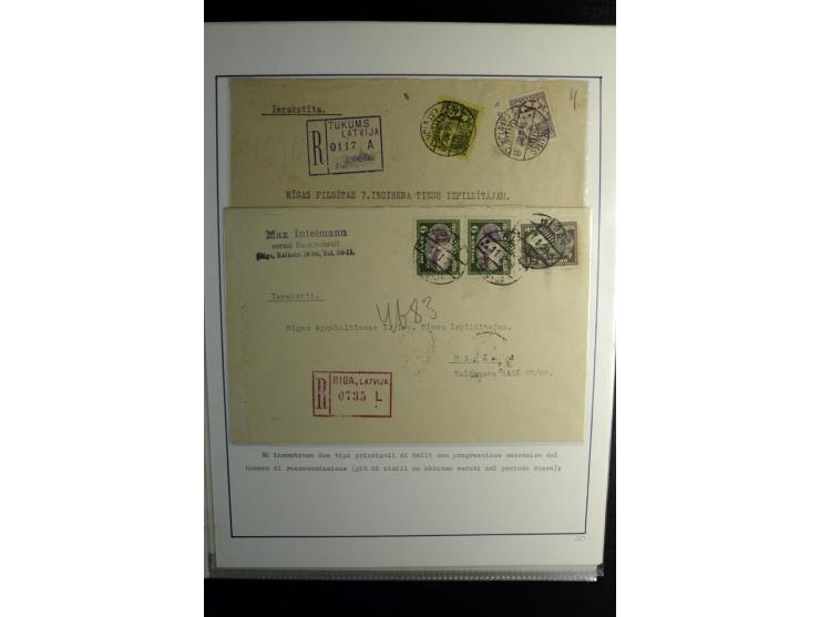 1893/1964, Sammlungen von rund 100 Reco-Briefen und Karten von der russischen über die lettische und deutsche bis zur sowjeti