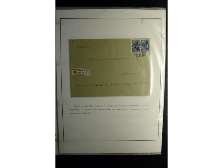 1893/1964, Sammlungen von rund 100 Reco-Briefen und Karten von der russischen über die lettische und deutsche bis zur sowjeti