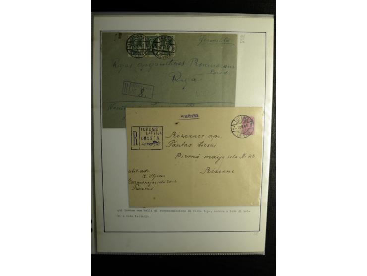 1893/1964, Sammlungen von rund 100 Reco-Briefen und Karten von der russischen über die lettische und deutsche bis zur sowjeti