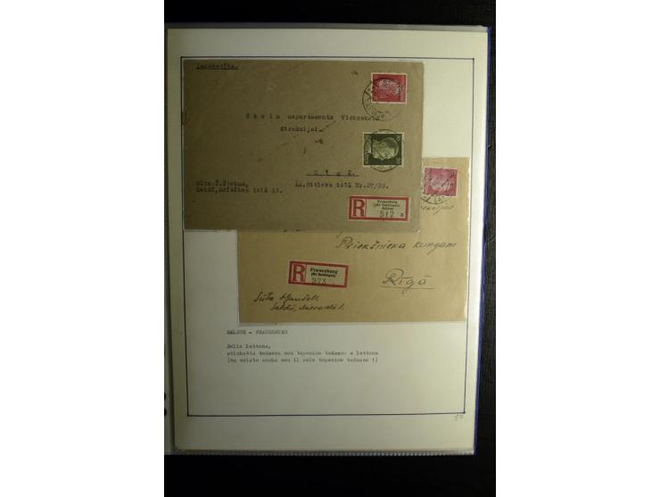 1893/1964, Sammlungen von rund 100 Reco-Briefen und Karten von der russischen über die lettische und deutsche bis zur sowjeti