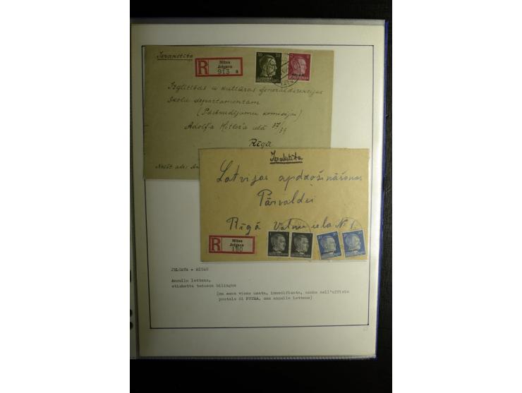 1893/1964, Sammlungen von rund 100 Reco-Briefen und Karten von der russischen über die lettische und deutsche bis zur sowjeti