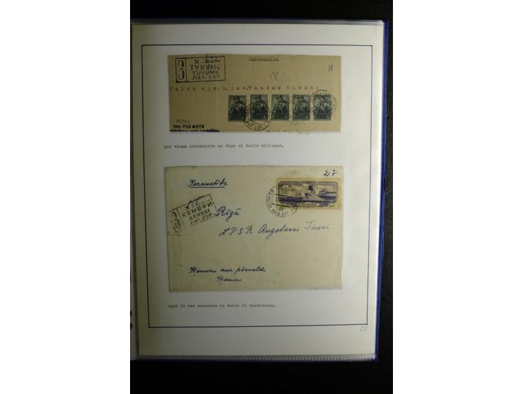 1893/1964, Sammlungen von rund 100 Reco-Briefen und Karten von der russischen über die lettische und deutsche bis zur sowjeti
