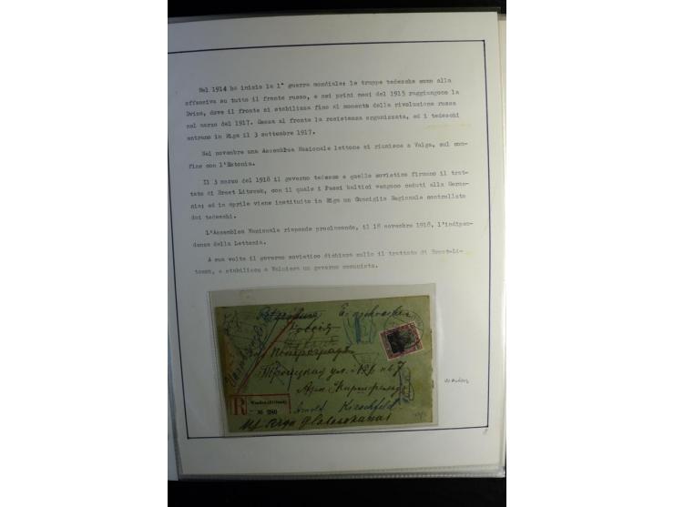 1893/1964, Sammlungen von rund 100 Reco-Briefen und Karten von der russischen über die lettische und deutsche bis zur sowjeti