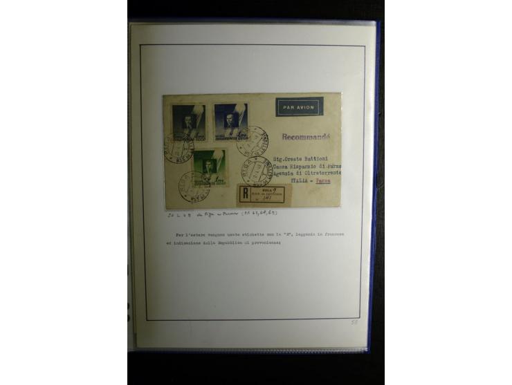 1893/1964, Sammlungen von rund 100 Reco-Briefen und Karten von der russischen über die lettische und deutsche bis zur sowjeti