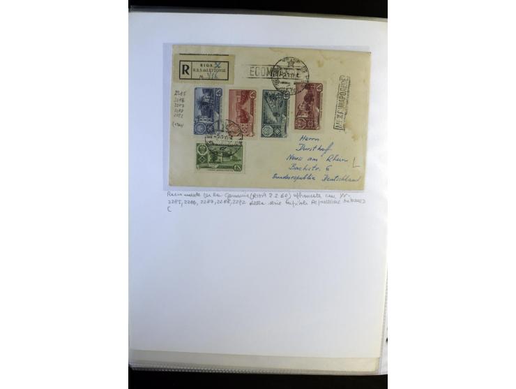 1893/1964, Sammlungen von rund 100 Reco-Briefen und Karten von der russischen über die lettische und deutsche bis zur sowjeti