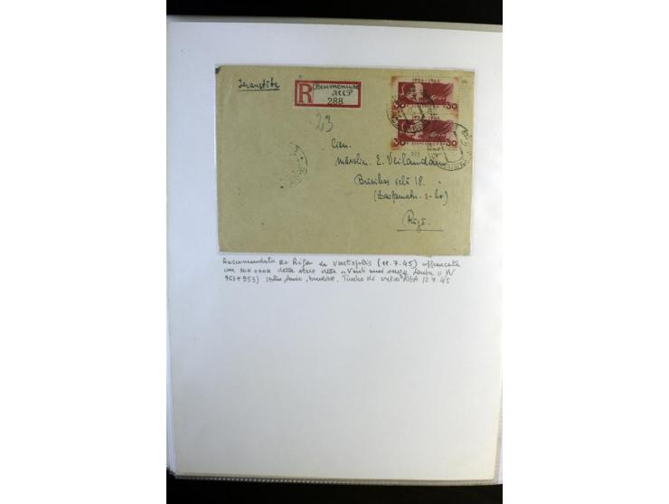 1893/1964, Sammlungen von rund 100 Reco-Briefen und Karten von der russischen über die lettische und deutsche bis zur sowjeti