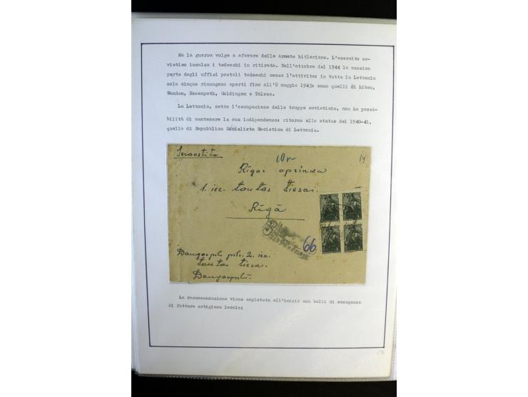 1893/1964, Sammlungen von rund 100 Reco-Briefen und Karten von der russischen über die lettische und deutsche bis zur sowjeti