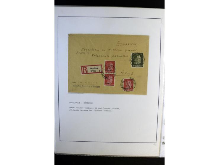1893/1964, Sammlungen von rund 100 Reco-Briefen und Karten von der russischen über die lettische und deutsche bis zur sowjeti