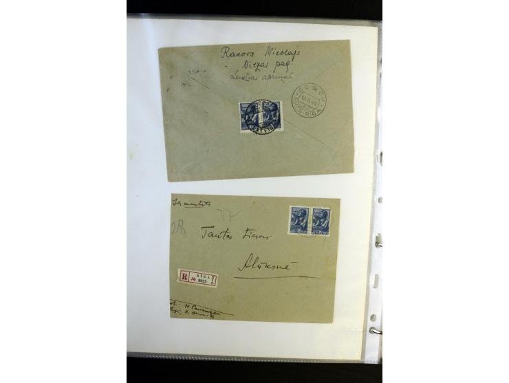 1893/1964, Sammlungen von rund 100 Reco-Briefen und Karten von der russischen über die lettische und deutsche bis zur sowjeti