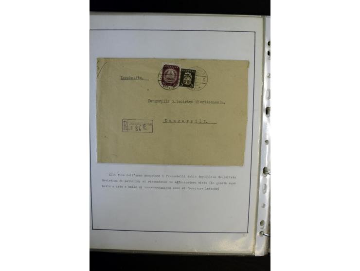 1893/1964, Sammlungen von rund 100 Reco-Briefen und Karten von der russischen über die lettische und deutsche bis zur sowjeti