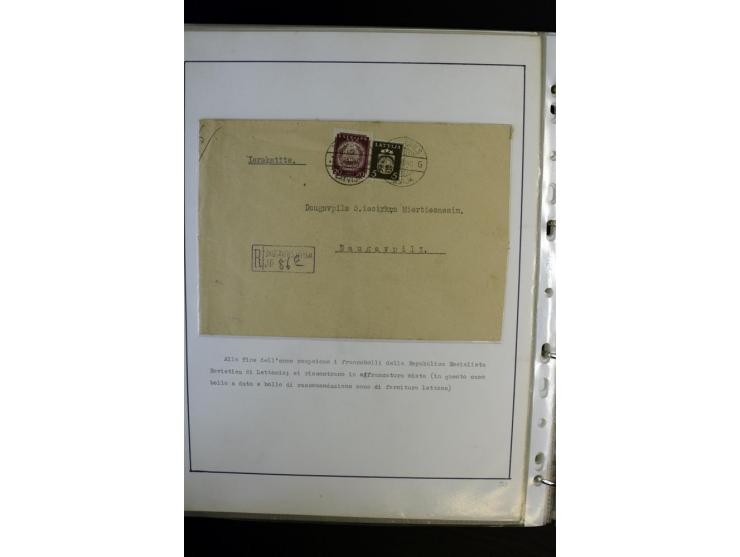 1893/1964, Sammlungen von rund 100 Reco-Briefen und Karten von der russischen über die lettische und deutsche bis zur sowjeti