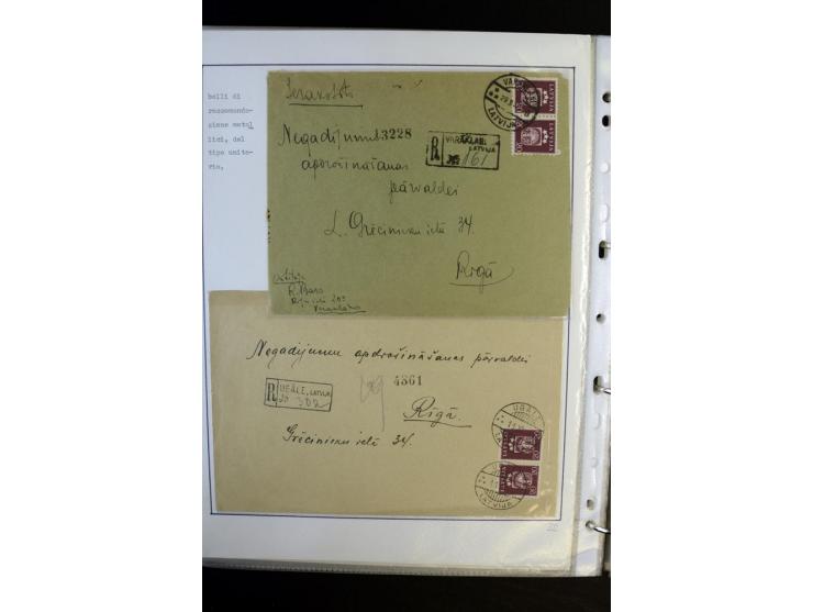 1893/1964, Sammlungen von rund 100 Reco-Briefen und Karten von der russischen über die lettische und deutsche bis zur sowjeti