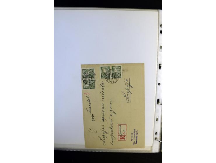 1893/1964, Sammlungen von rund 100 Reco-Briefen und Karten von der russischen über die lettische und deutsche bis zur sowjeti