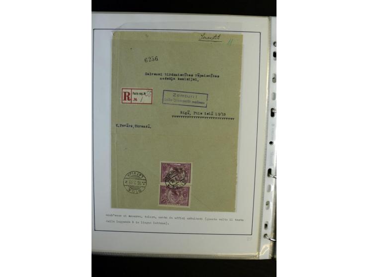 1893/1964, Sammlungen von rund 100 Reco-Briefen und Karten von der russischen über die lettische und deutsche bis zur sowjeti