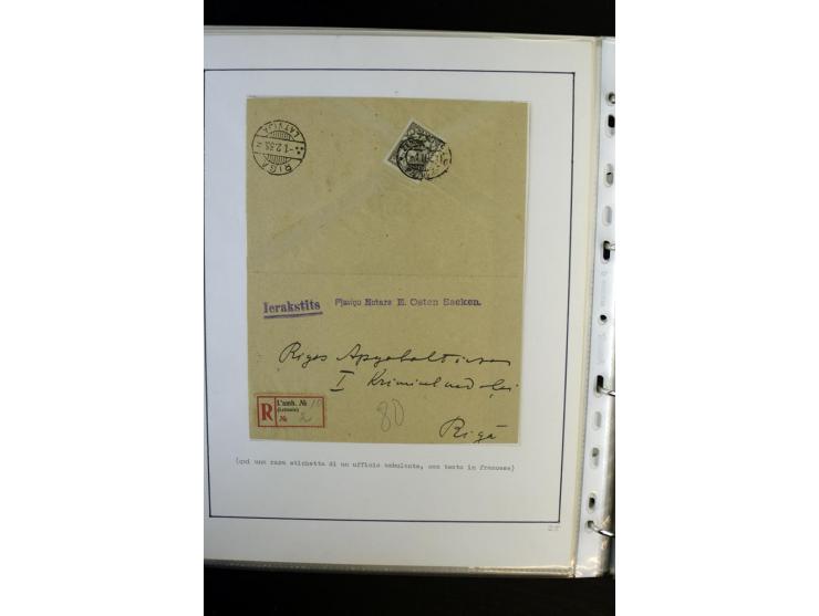 1893/1964, Sammlungen von rund 100 Reco-Briefen und Karten von der russischen über die lettische und deutsche bis zur sowjeti