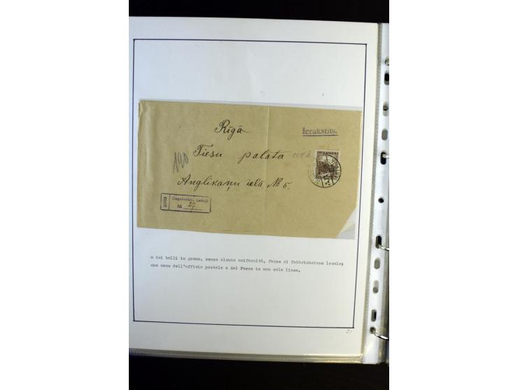 1893/1964, Sammlungen von rund 100 Reco-Briefen und Karten von der russischen über die lettische und deutsche bis zur sowjeti
