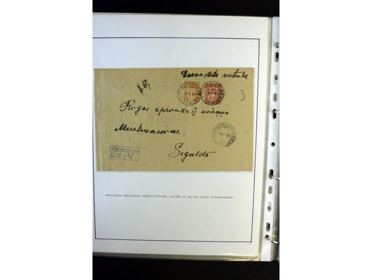 1893/1964, Sammlungen von rund 100 Reco-Briefen und Karten von der russischen über die lettische und deutsche bis zur sowjeti