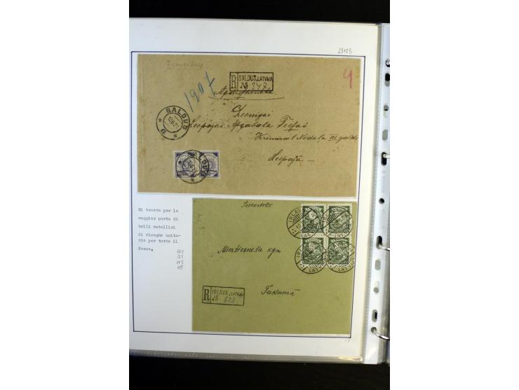 1893/1964, Sammlungen von rund 100 Reco-Briefen und Karten von der russischen über die lettische und deutsche bis zur sowjeti