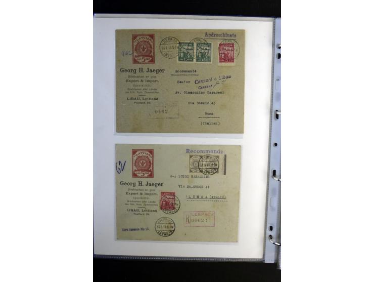 1893/1964, Sammlungen von rund 100 Reco-Briefen und Karten von der russischen über die lettische und deutsche bis zur sowjeti