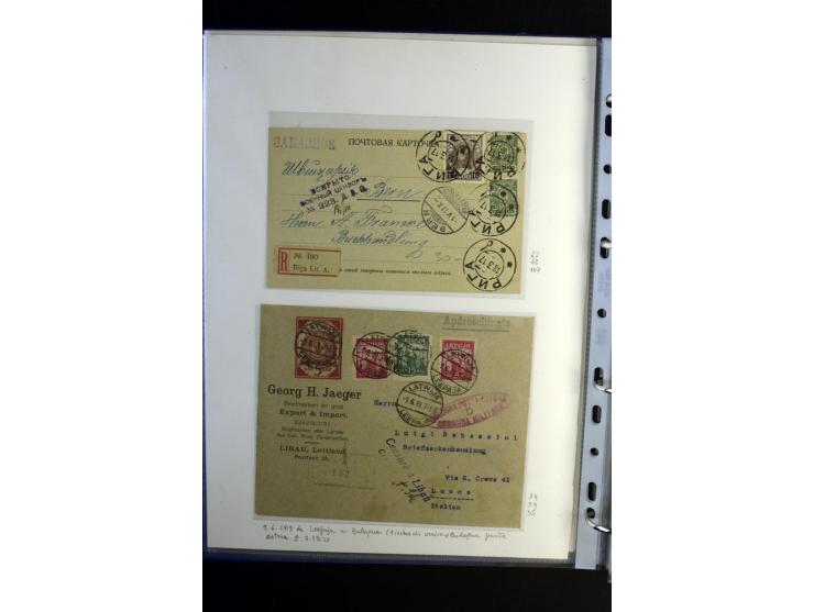 1893/1964, Sammlungen von rund 100 Reco-Briefen und Karten von der russischen über die lettische und deutsche bis zur sowjeti